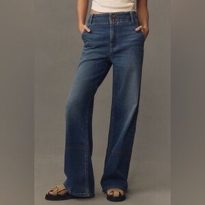Anthropologie Pilcro Eventide Trouser High-Rise Wide-Leg Jeans